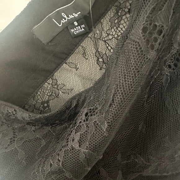 Lulu's Black One-Shoulder Lace Dress - Picture 3 of 10